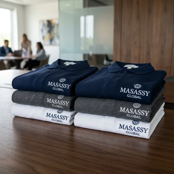 Professionally branded corporate polo shirts